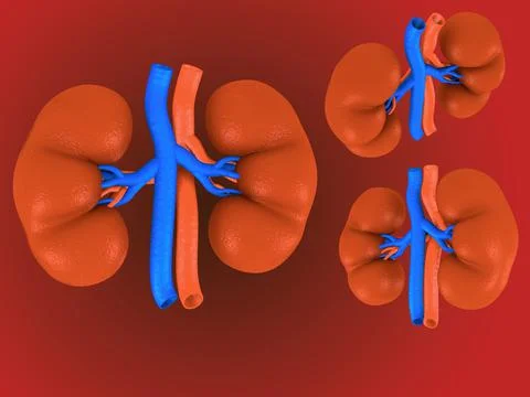 Digital illustration of kidney Stock Illustration