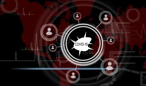 Digital illustration of a map, with data processing, business and distributio 스톡 일러스트