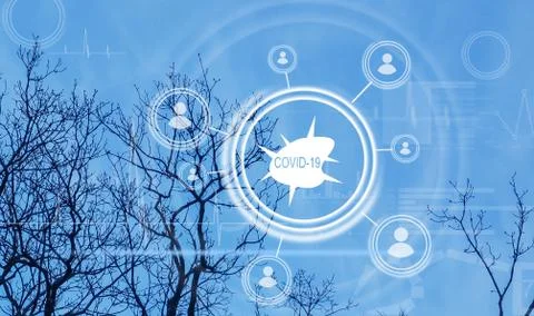 Digital illustration of a map, with data processing, business and distributio Foto stock