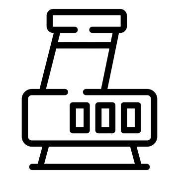 Digital illustration of a modern inkjet printer icon Stock Illustration