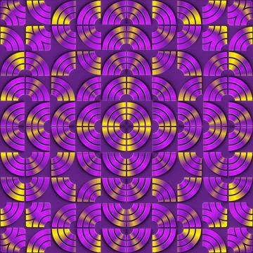 Digital illustration of a repeating geometric pattern. 3d rendering 스톡 일러스트