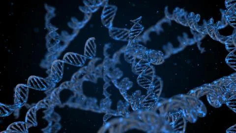 Digital illustration structure of dna molecule イラスト素材