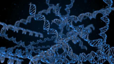Digital illustration structure of dna molecule Stock Illustration