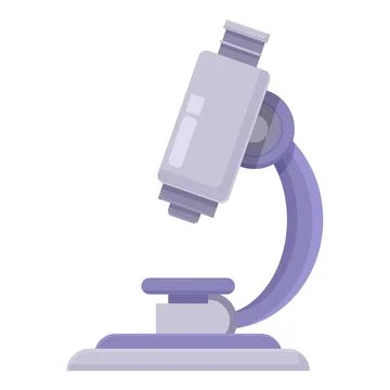 Digital illustration of a stylish modern microscope for science and education Illustrazione stock