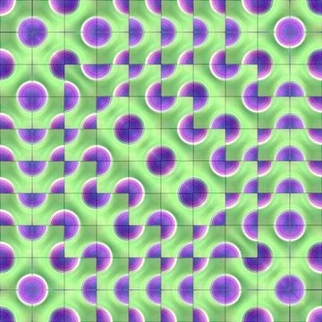 Digital illustration of a symmetrical repeating pattern. 3d rendering Stock Illustration