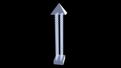 Digital Illustration of Transparent Cylindrical Columns with Spiral Pattern.. Video stock 314067798