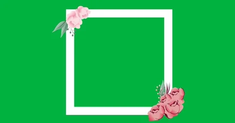 Digital illustration tutorial on animating a rose-themed border with icons. Stock Footage 318815415