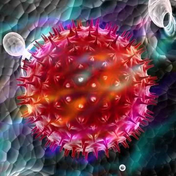 Digital illustration of virus. Stock Illustration