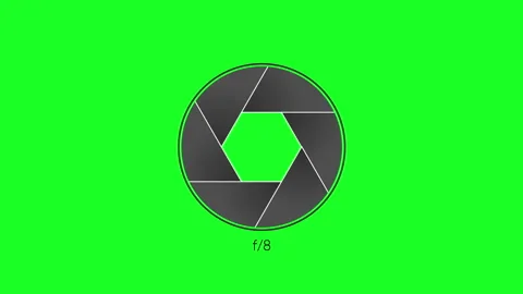 Digital illustrative demonstration animation camera aperture or shutter opening. Stock Footage 247800427