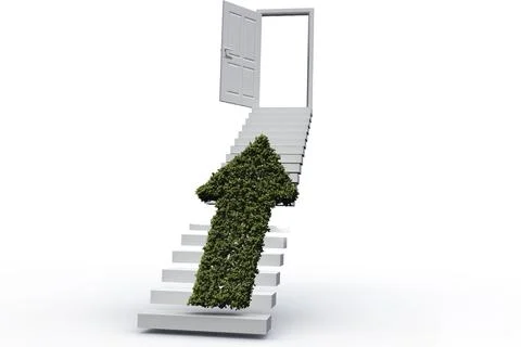 Digital image of arrow moving upwards Stock Photos