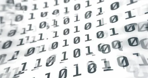 Digital image of binary coding data processing against white background イラスト素材