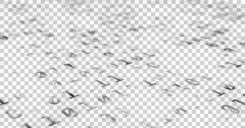 Digital image of binary coding data processing against white background Stock Illustration