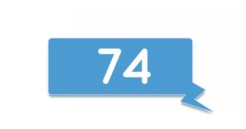 Digital image of a blue chat box with increasing numbers on a white background Stock Photos