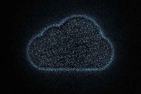 Digital image of blue cloud Stock Illustration