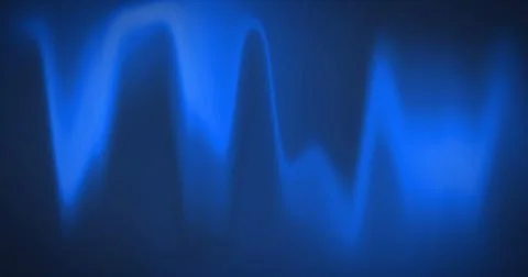 Digital image of blue heart rate monitor waves on black background Stock Illustration