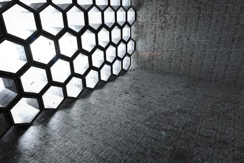 Digital image of building interior Ilustración de archivo