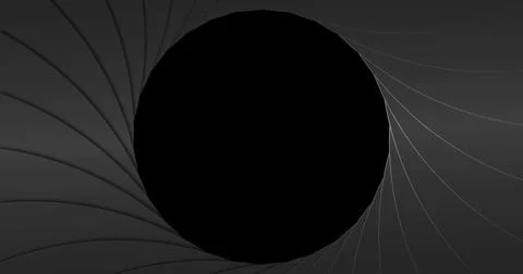 Digital image of camera shutter opening and closing 4k Stock Illustration