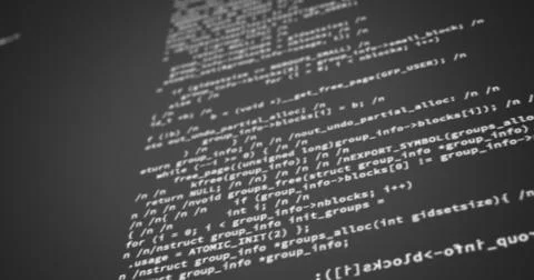 Digital image of computer interface and digital data processing against grey Illustrazione stock