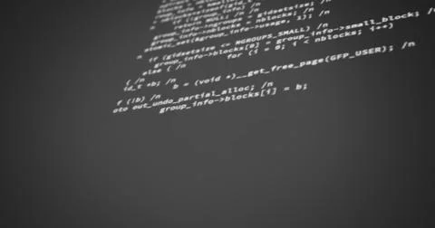 Digital image of computer interface and digital data processing against grey Stock Illustration