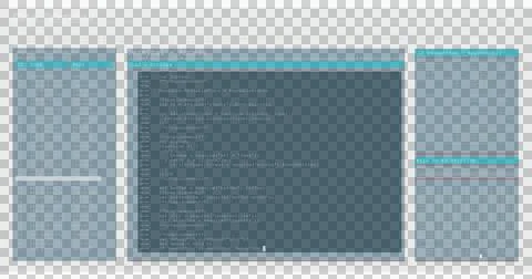 Digital image of computer interface data processing and programming coding Stock Illustration