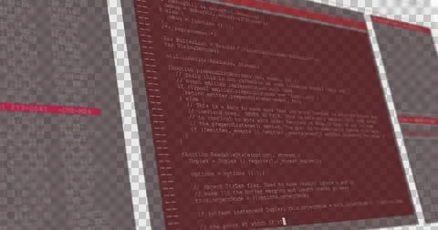 Digital image of computer interface data processing and programming coding Illustrazione stock