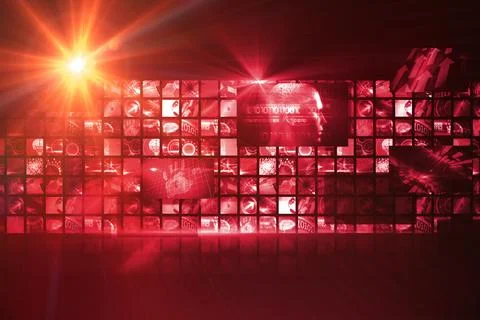 Digital image of device screens Stock Photos