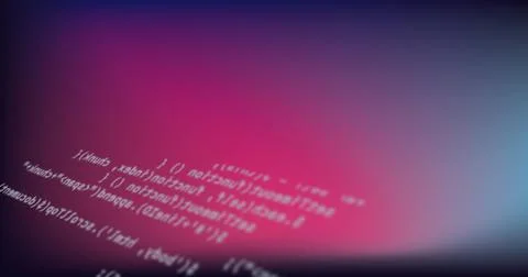 Digital image of digital data processing against blue and pink gradient 스톡 일러스트