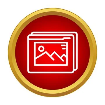 Digital image folder icon for gallery and album Stockillustratie