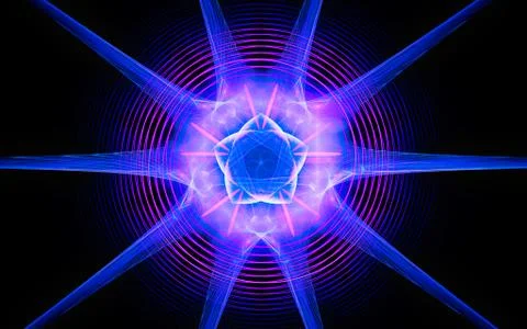 Digital image generated on a computer consisting of beautiful abstract geomet Stock Illustration