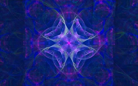 Digital image generated on a computer consisting of beautiful abstract geomet Stock Illustration