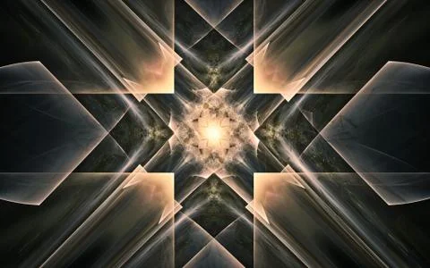 Digital image generated on a computer consisting of beautiful abstract geomet Stock Illustration