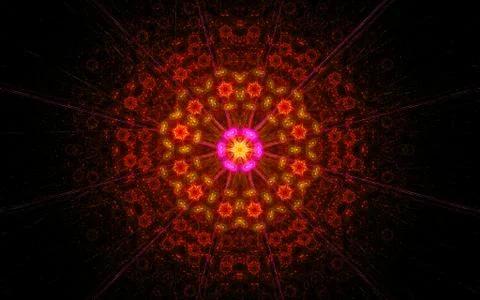 Digital image generated on a computer consisting of beautiful abstract geomet Stock Illustration