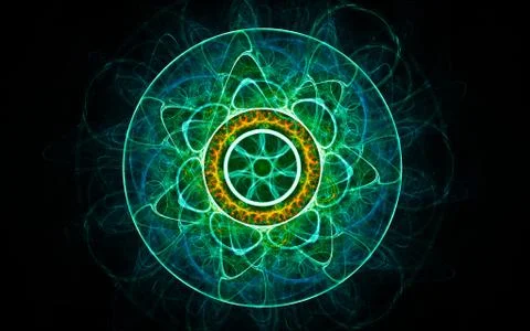 Digital image generated on a computer consisting of beautiful abstract geomet Stock Illustration