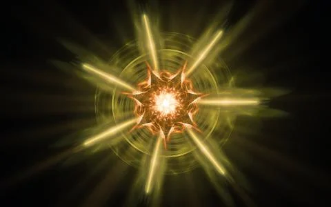 Digital image generated on a computer consisting of beautiful abstract geomet Stock Illustration