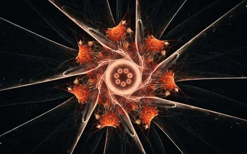 Digital image generated on a computer consisting of beautiful abstract geomet Stock Illustration