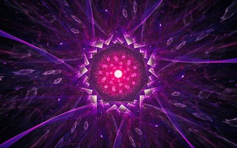 Digital image generated on a computer consisting of beautiful abstract geomet Stock Illustration