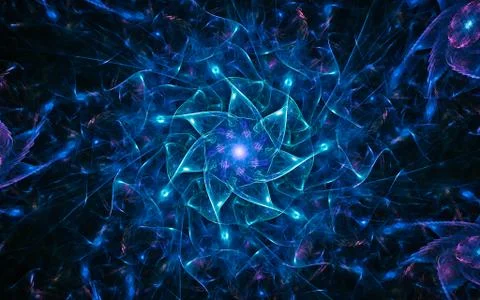 Digital image generated on a computer consisting of beautiful abstract geomet Stock Illustration