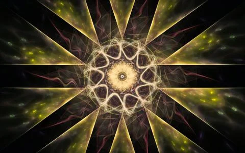 Digital image generated on a computer consisting of beautiful abstract geomet Stock Illustration