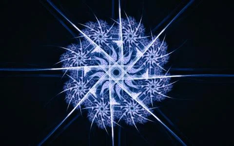 Digital image generated on a computer consisting of beautiful abstract geomet Stock Illustration