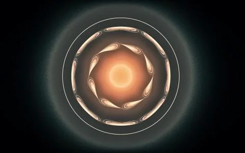 Digital image generated on a computer consisting of beautiful abstract geomet Stock Illustration