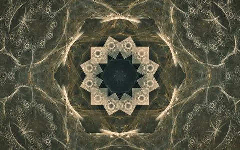 Digital image generated on a computer consisting of beautiful abstract geomet Stock Illustration