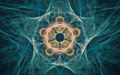 Digital image generated on a computer consisting of beautiful abstract geomet Stock Illustration