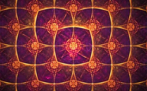 Digital image generated on a computer consisting of beautiful abstract geomet Stock Illustration