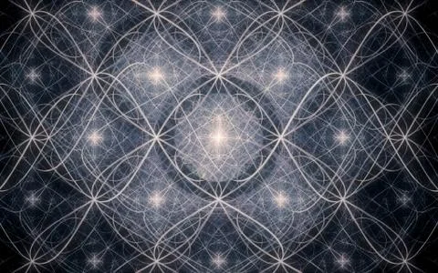 Digital image generated on a computer consisting of beautiful abstract geomet Stock Illustration