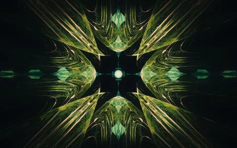 Digital image generated on a computer consisting of beautiful abstract geomet Stock Illustration