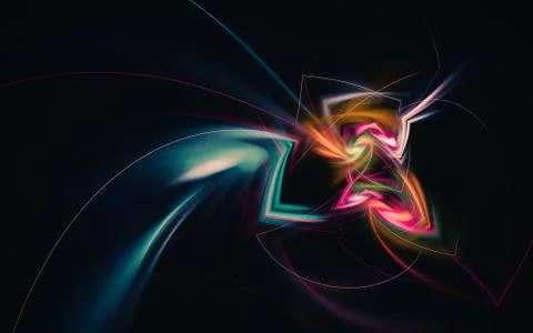 Digital image generated on a computer consisting of beautiful abstract geomet Stock Illustration