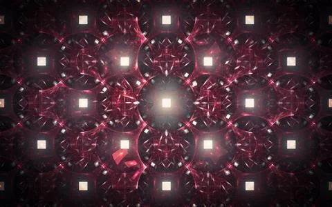 Digital image generated on a computer consisting of beautiful abstract geomet Stock Illustration