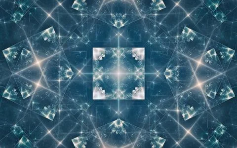 Digital image generated on a computer consisting of beautiful abstract geomet Stock Illustration