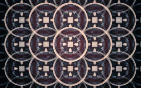 Digital image generated on a computer consisting of beautiful abstract geomet Stock Illustration