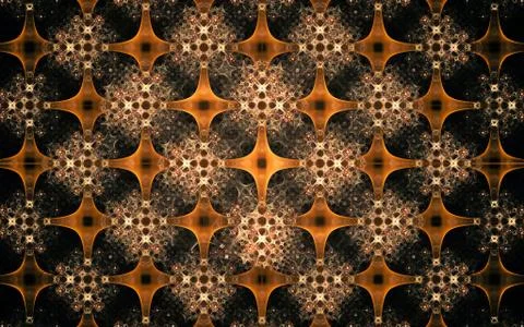 Digital image generated on a computer consisting of beautiful abstract geomet Stock Illustration